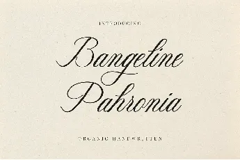 Bangeline Pahronia font