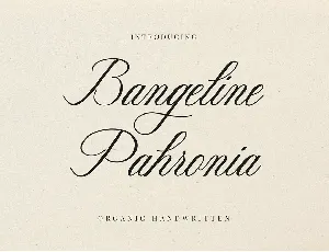 Bangeline Pahronia font