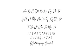 Handselled font