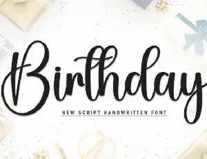 Birthday Calligraphy font