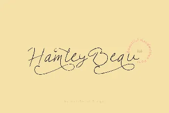 Hamley Beau Demo font