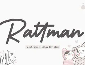 Rattman Monoline Handwritten font