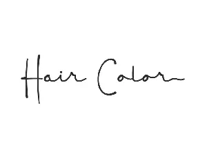 Hair Color Demo font