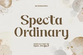 Specta Ordinary Demo font