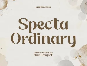 Specta Ordinary Demo font