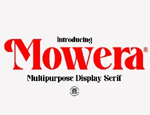 Mowera font