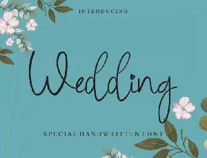 Wedding Cursive Handwritten font