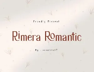 Rimera Romantic Serif font