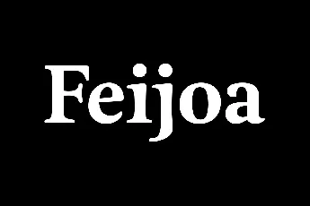 Feijoa font