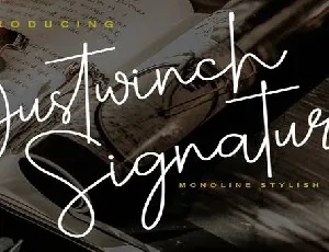 Justwinch Signature font