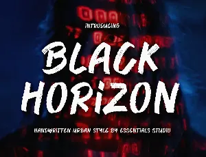 BLACK HORIZON font