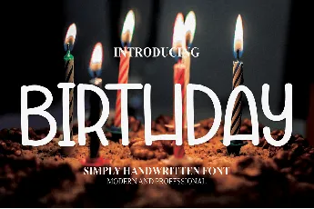 Birthday Display Typeface font