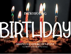 Birthday Display Typeface font