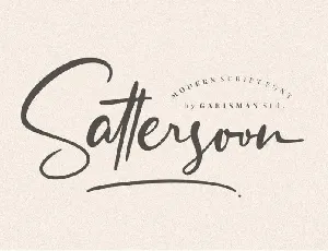 Sattersoon Script font