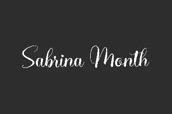 Sabrina Month Demo font