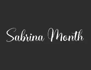 Sabrina Month Demo font