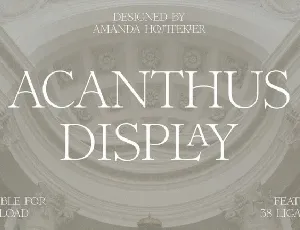 Acanthus Display font
