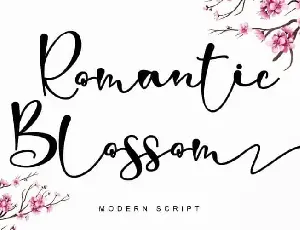 Romantic Blossom Script font