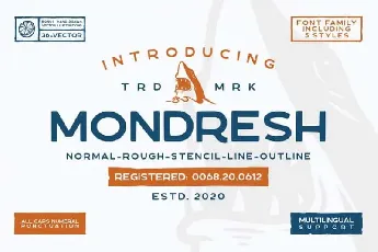 Mondresh Rough Display font