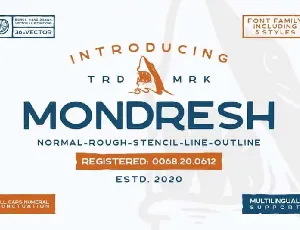 Mondresh Rough Display font