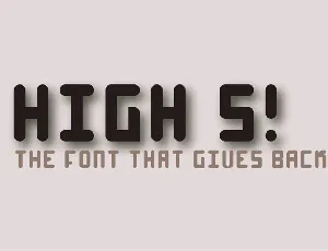 High 4 font