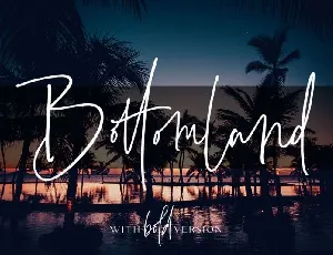 Bottomland Signature font