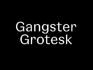 Gangster Grotesk Family font