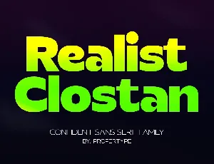 Realist Clostan font