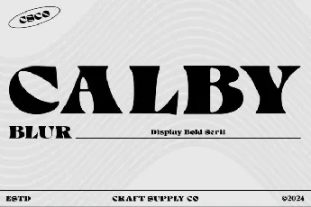 Calby Blur font