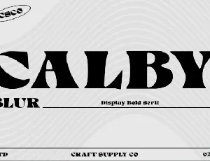 Calby Blur font