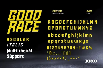 Goodrace font