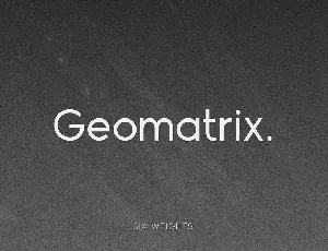 Geomatrix font