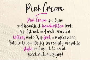 Pink Cream font