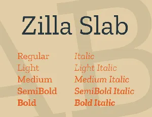 Zilla Slab font