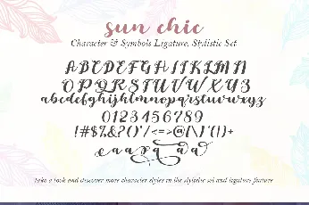 Sunchic font