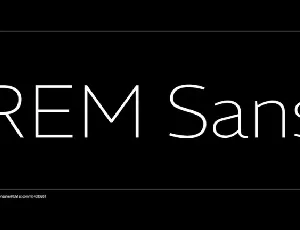 REM Sans Family font