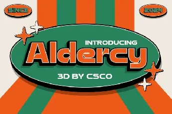 Aldercy 3D font