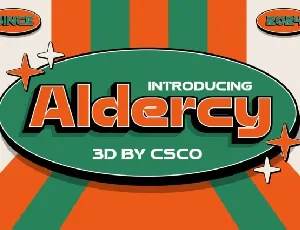 Aldercy 3D font