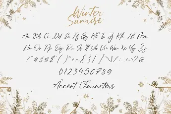 Winter Sunrise font