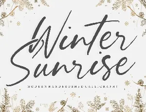 Winter Sunrise font