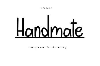 Handmate font