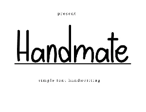 Handmate font