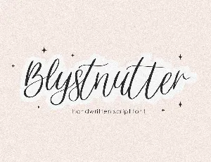 Blystnutter font