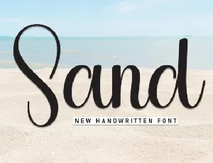 Sand Script font