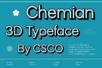 Chemian 3D font