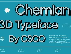 Chemian 3D font