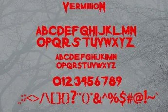 Vermillion Display font