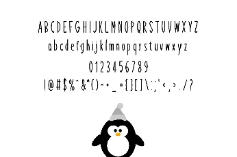 Winter Penguin font