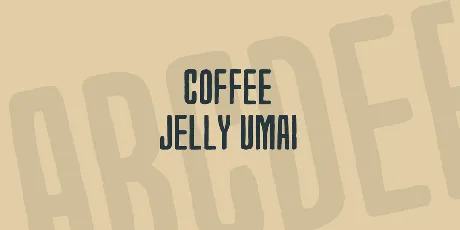 Coffee Jelly Umai font