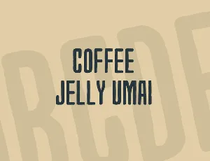 Coffee Jelly Umai font